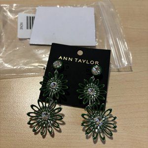 NWT, Ann Taylor Wire Flower Drop Earrings (Pierced)